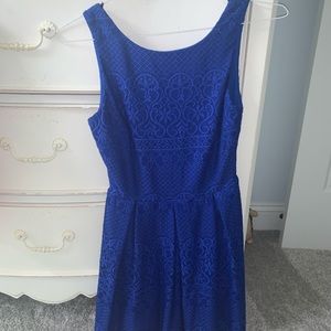 Blue lace dress
